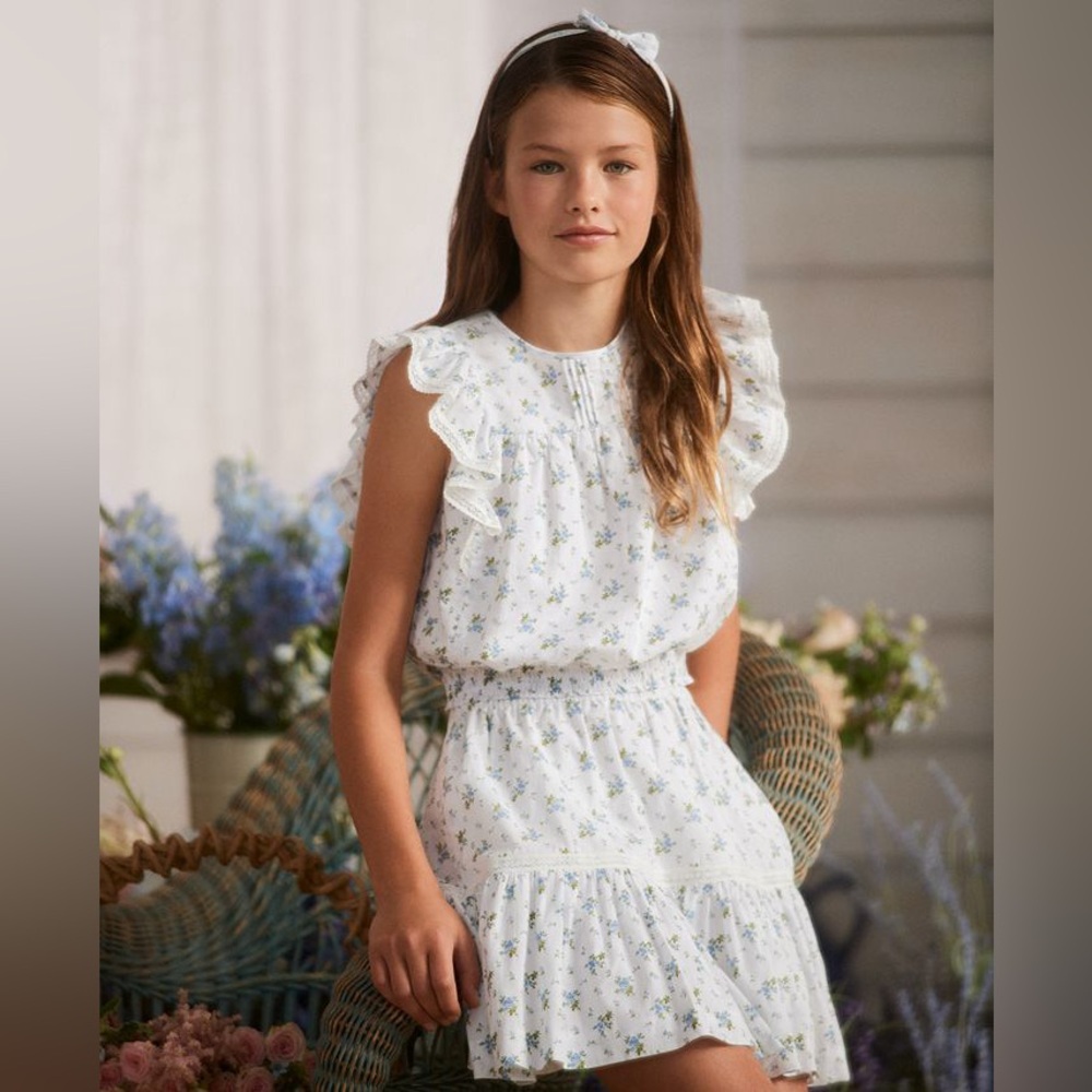 Polo Ralph Lauren Girl's Floral Batiste Top & Skirt Set